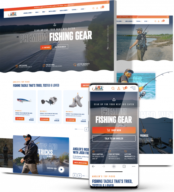 j&h tackle website design